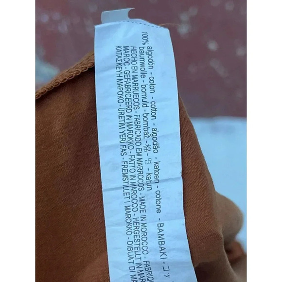 Zara Womens Tiered Flared Asymmetrical Midi Skirt Burnt Orange Size Large - Picture 7 of 11